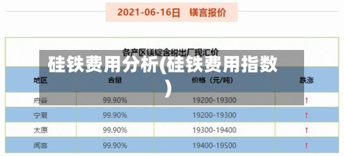 硅铁费用分析(硅铁费用指数)