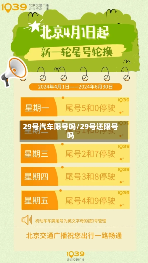 29号汽车限号吗/29号还限号吗-第3张图片