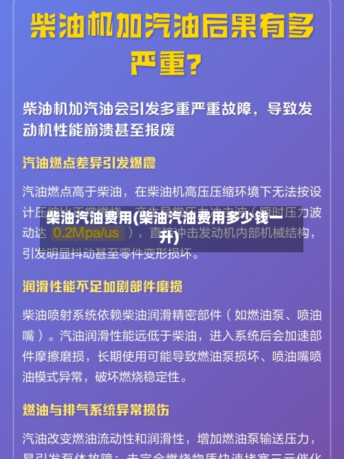 柴油汽油费用(柴油汽油费用多少钱一升)