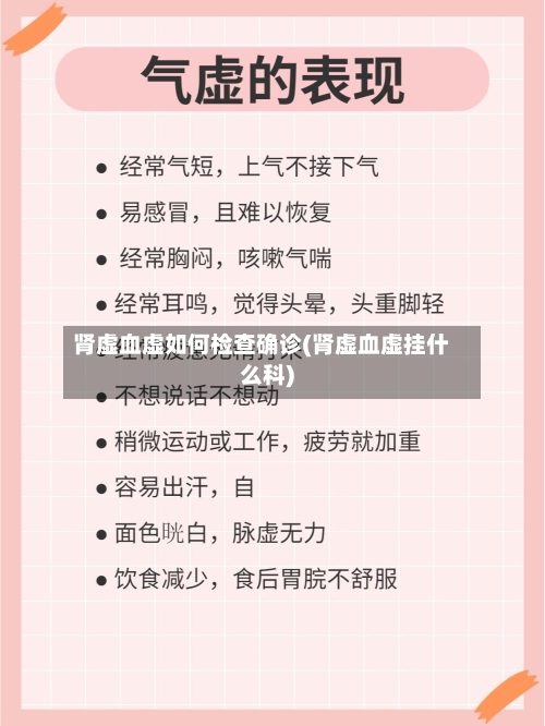肾虚血虚如何检查确诊(肾虚血虚挂什么科)-第3张图片