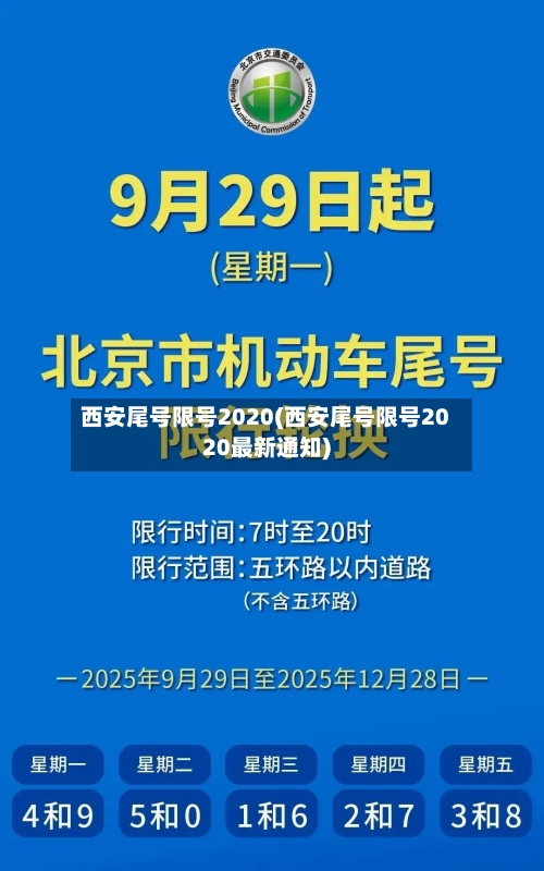 西安尾号限号2020(西安尾号限号2020最新通知)-第2张图片