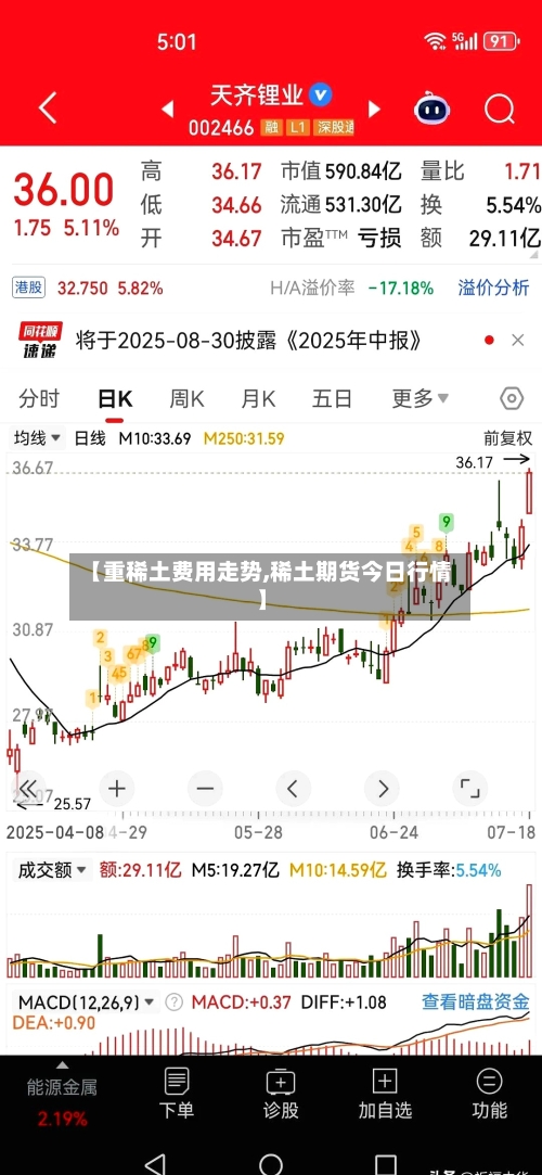 【重稀土费用走势,稀土期货今日行情】