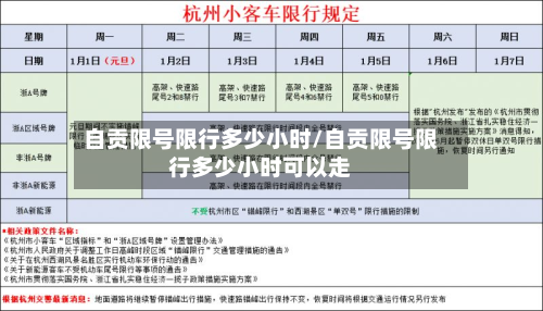 自贡限号限行多少小时/自贡限号限行多少小时可以走-第2张图片