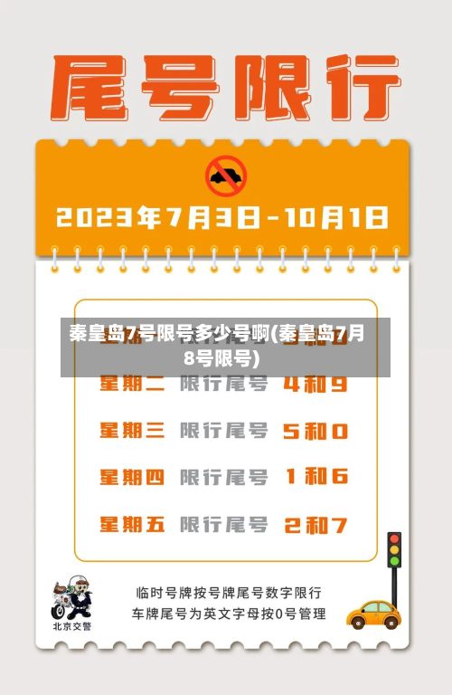 秦皇岛7号限号多少号啊(秦皇岛7月8号限号)