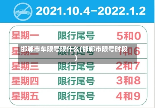 邯郸市车限号限什么(邯郸市限号时段)