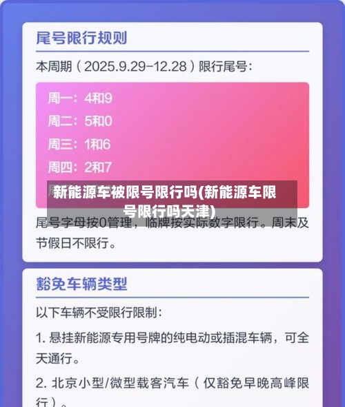 新能源车被限号限行吗(新能源车限号限行吗天津)