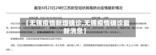 【无锡疫情新增确诊,无锡疫情确诊最新消息】-第2张图片