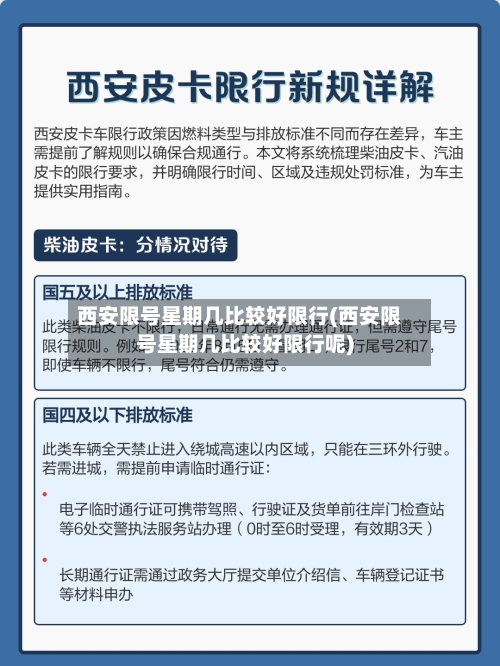西安限号星期几比较好限行(西安限号星期几比较好限行呢)