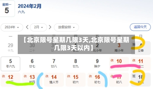 【北京限号星期几限3天,北京限号星期几限3天以内】-第2张图片