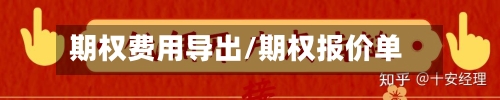 期权费用导出/期权报价单