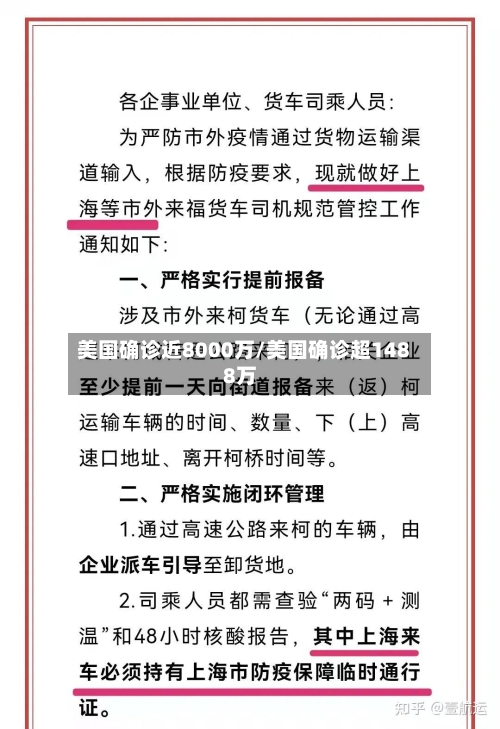 美国确诊近8000万/美国确诊超1488万