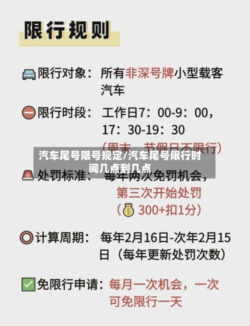 汽车尾号限号规定/汽车尾号限行时间几点到几点