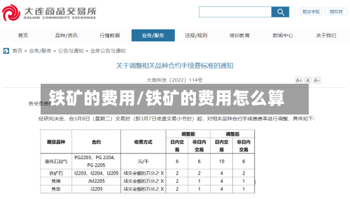 铁矿的费用/铁矿的费用怎么算-第3张图片