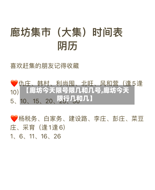 【廊坊今天限号限几和几号,廊坊今天限行几和几】-第2张图片