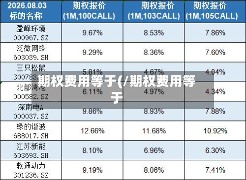 期权费用等于(/期权费用等于