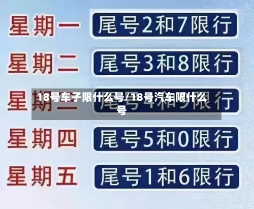 18号车子限什么号/18号汽车限什么号