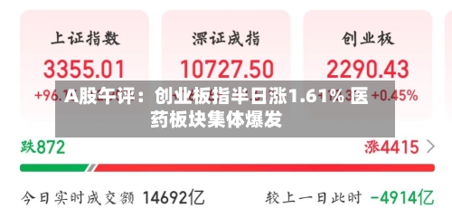 A股午评:创业板指半日涨1.61% 医药板块集体爆发-第2张图片