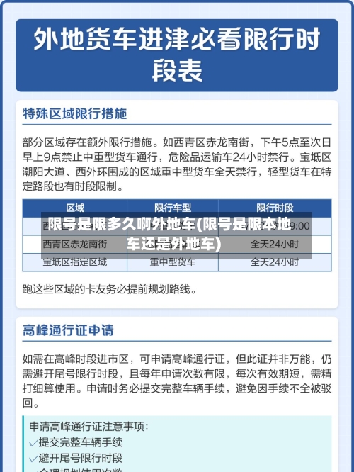 限号是限多久啊外地车(限号是限本地车还是外地车)