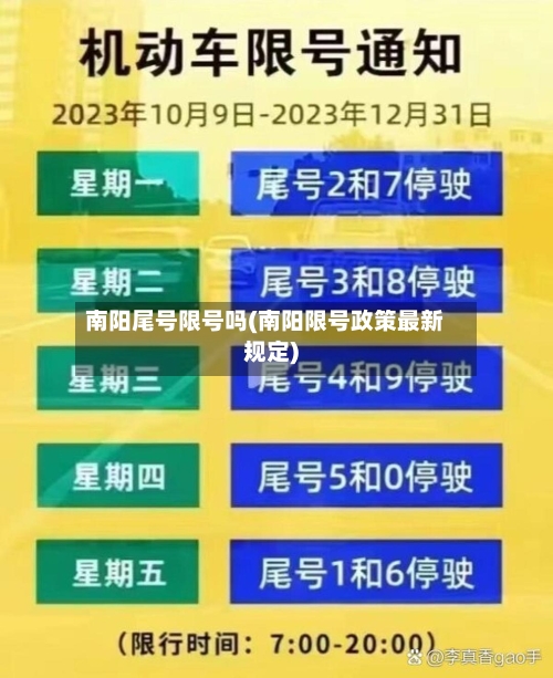 南阳尾号限号吗(南阳限号政策最新规定)