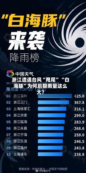 浙江遭遇台风“甩尾” “白海豚”为何后期雨量这么大？-第2张图片