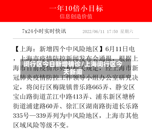 闵行区今日新增确诊/上海闵行区今天新闻-第3张图片