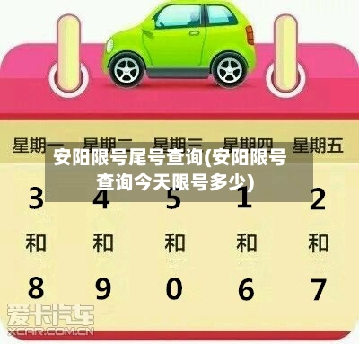 安阳限号尾号查询(安阳限号查询今天限号多少)