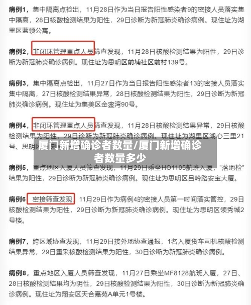 厦门新增确诊者数量/厦门新增确诊者数量多少-第2张图片