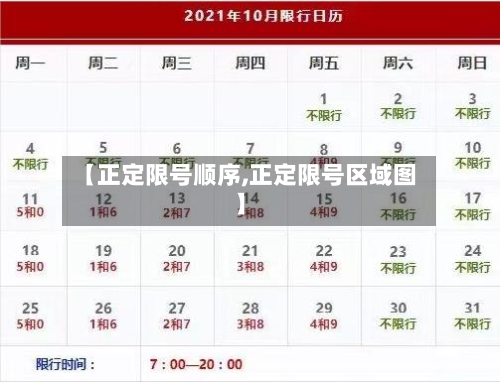 【正定限号顺序,正定限号区域图】-第3张图片