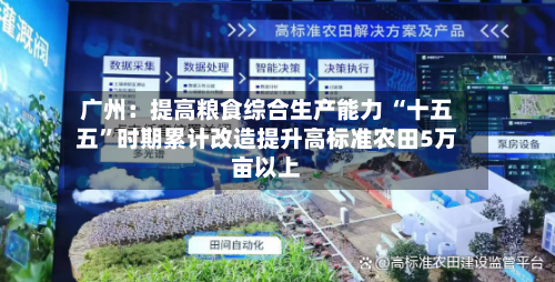广州：提高粮食综合生产能力 “十五五”时期累计改造提升高标准农田5万亩以上