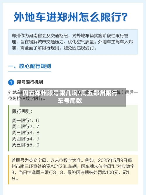 周五郑州限号限几啊/周五郑州限行车号尾数-第2张图片