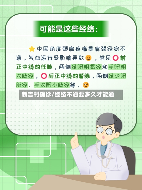 新吉村确诊/经络不通要多久才能通