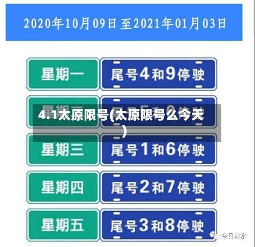 4.1太原限号(太原限号么今天)-第2张图片