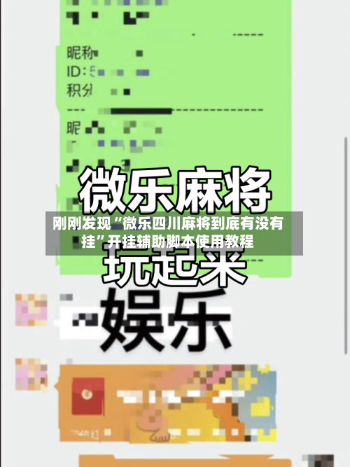刚刚发现“微乐四川麻将到底有没有挂”开挂辅助脚本使用教程-第3张图片