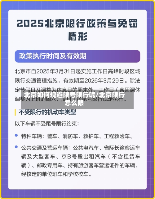 北京如何规避限号限行呢/北京限行怎么限-第2张图片