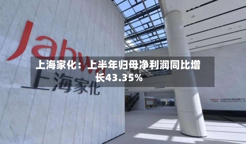 上海家化：上半年归母净利润同比增长43.35%-第1张图片