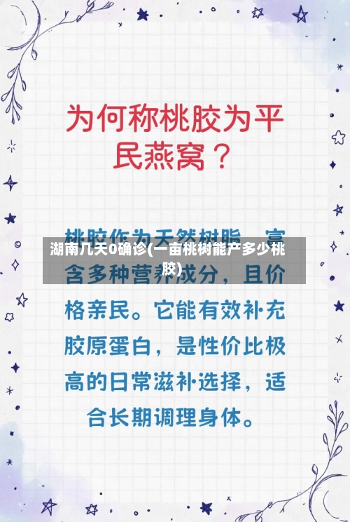 湖南几天0确诊(一亩桃树能产多少桃胶)-第2张图片
