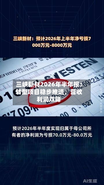 三峡新材2026年半年报：转型项目稳步推进	，营收利润双降-第2张图片