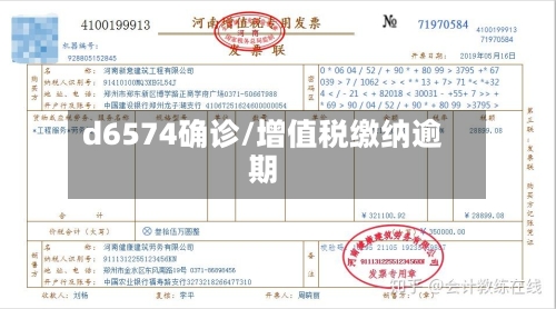 d6574确诊/增值税缴纳逾期