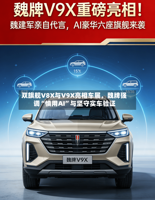 双旗舰V8X与V9X亮相车展，魏牌强调“慎用AI”与坚守实车验证-第2张图片