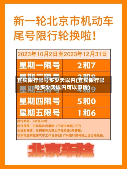 宜宾限行限号多少天以内(宜宾限行限号多少天以内可以申请)