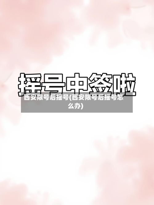 西安限号后摇号(西安限号后摇号怎么办)