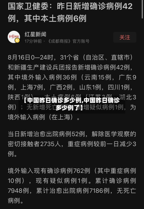 【中国昨日确诊多少例,中国昨日确诊多少例了】