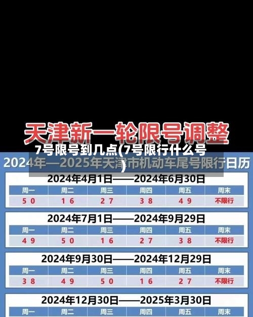 7号限号到几点(7号限行什么号)