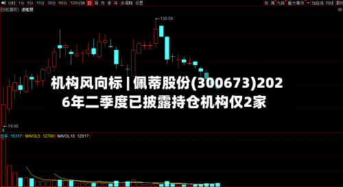 机构风向标 | 佩蒂股份(300673)2026年二季度已披露持仓机构仅2家