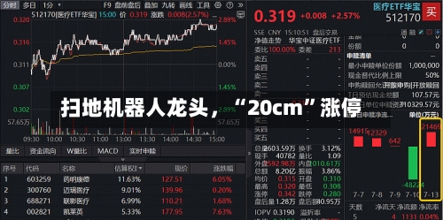 扫地机器人龙头	，“20cm”涨停-第1张图片
