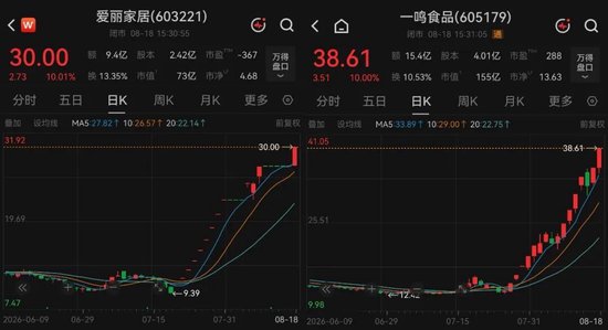 两大涨停牛股同日提示风险：如进一步异常上涨	，将申请停牌核查
